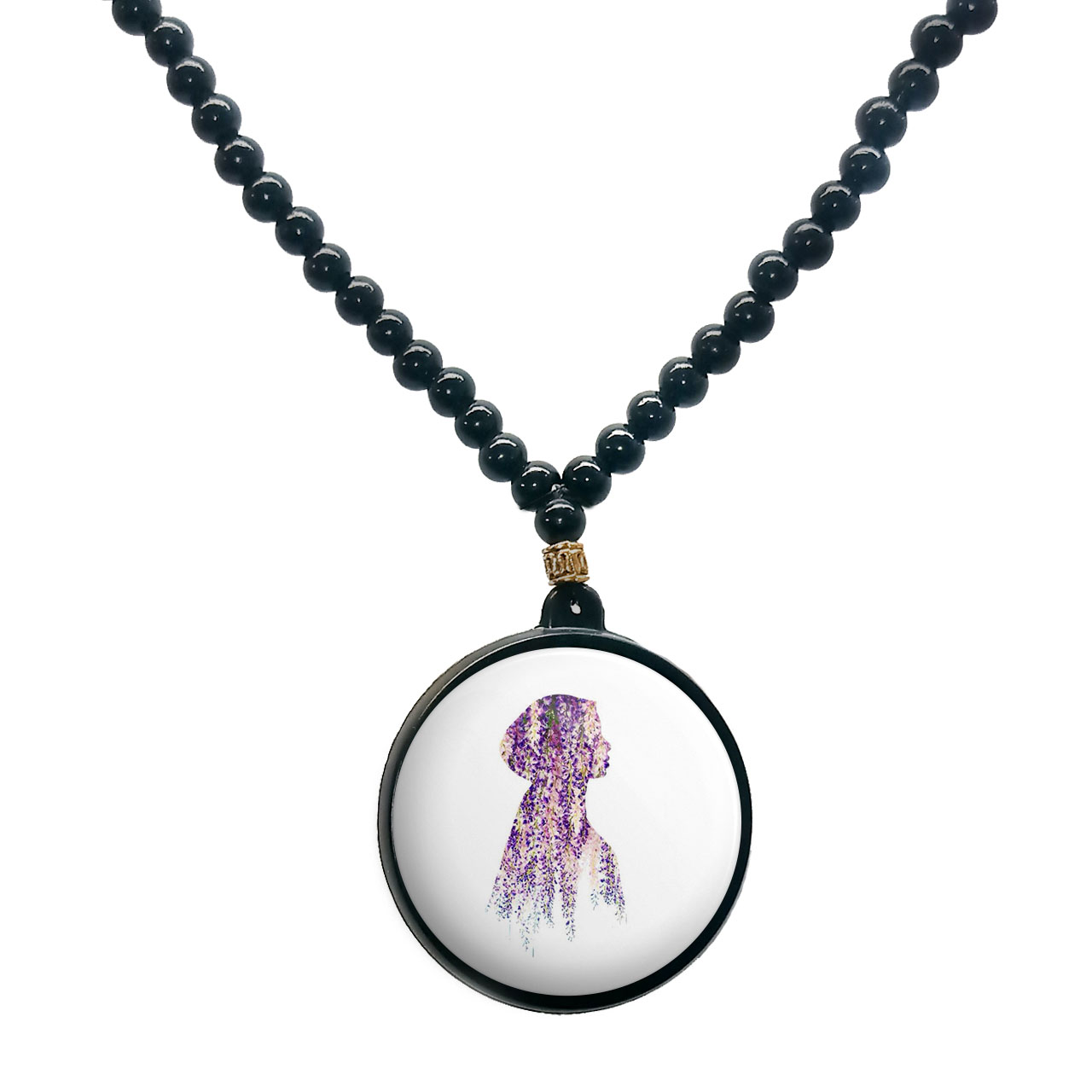 گردنبند پرمانه طرح حجاب کد pmd.24045 مدل دو طرفه