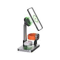 استند شارژر بی سیم چند منظوره 3 در 1 گرین لاین مدل Green Lion 3 in 1 Telescopic Wireless Charger