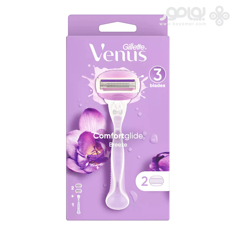 تیغ اصلاح ژیلت ونوس مدل Comfortglide Breeze با دو یدک