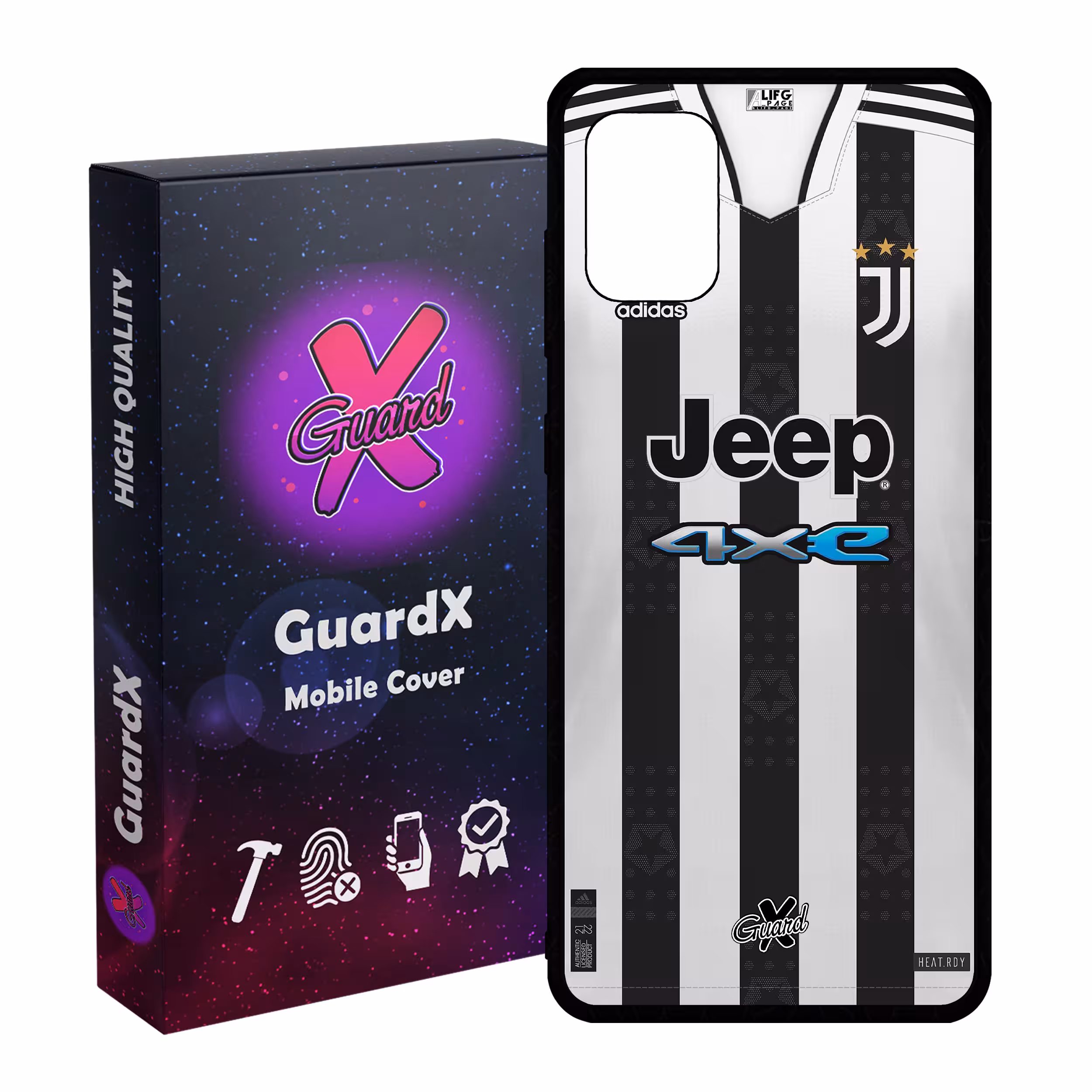 کاور گارد ایکس طرح یوونتوس مدل Glass50357 مناسب برای گوشی موبایل سامسونگ Galaxy A31