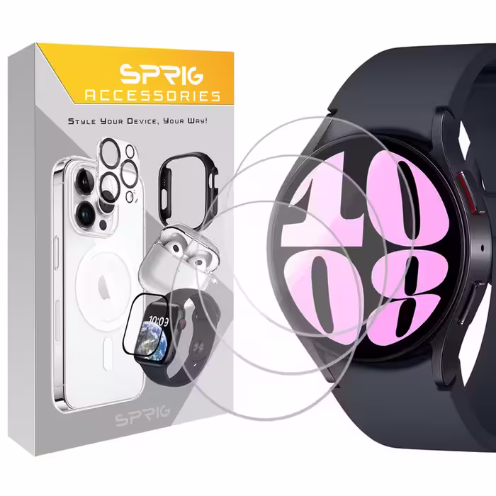 محافظ صفحه نمایش شیشه ای اسپریگ مدل SPG مناسب برای ساعت هوشمند سامسونگ Galaxy watch 4 40mm / watch 5 40mm / watch 6 40mm مجموعه 3 عددی | کالا برتری