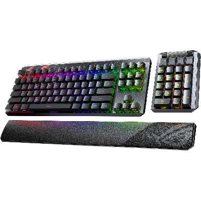 کیبورد بی سیم مخصوص بازی ایسوس مدل ROG Claymore II Aura RGB