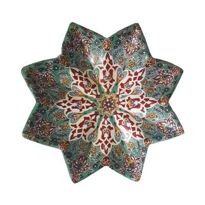 شیرینی خوری سفالی مدل ستاره ای کد 9988