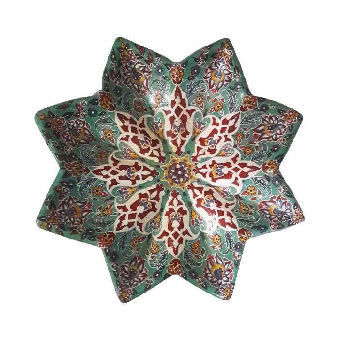 شیرینی خوری سفالی مدل ستاره ای کد 9988