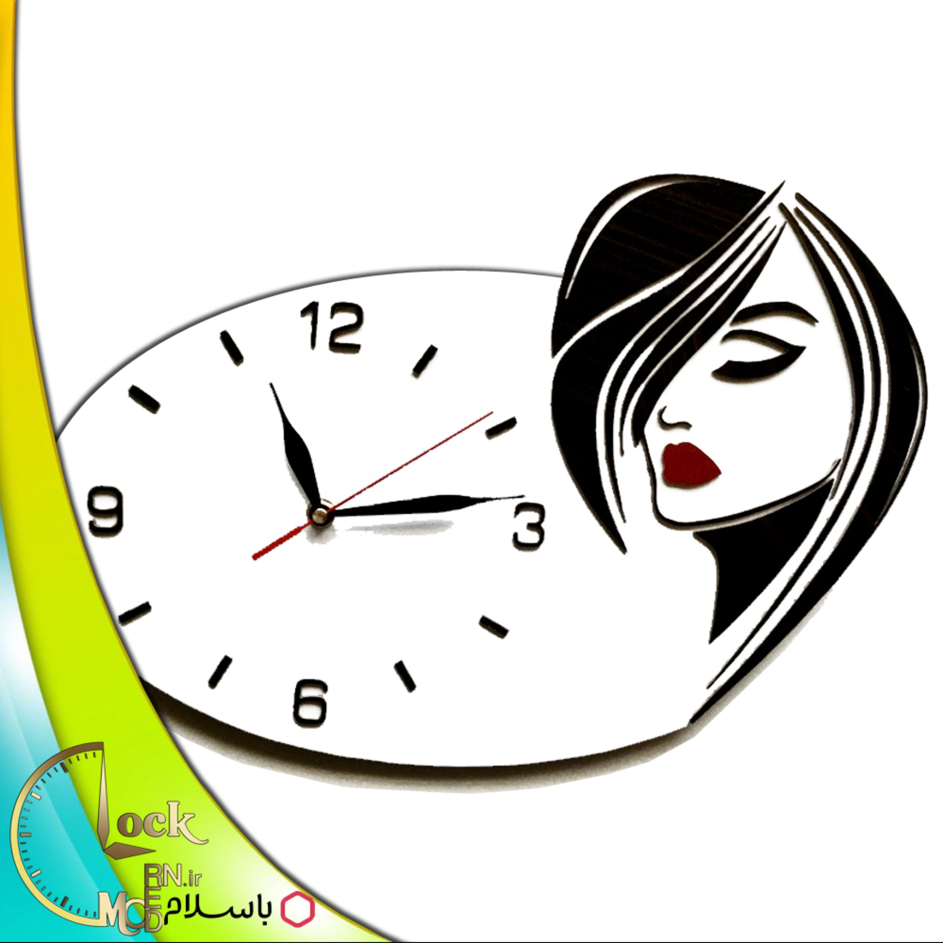 ساعت دیواری طرح آرایشگاه زنانه کد 343 (پس کرایه)