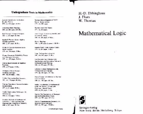 خرید و دانلود نسخه کامل کتاب Mathematical Logic