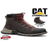 چکمه و بوت چند رنگ مردانه کفش چرم قهوه ای تیره ضد آب CAT Colorado Expedition WP Caterpillar