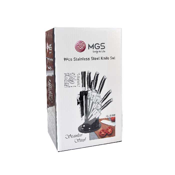 سرویس چاقو آشپزخانه 9 پارچه ام جی اس مدل KS-8015s