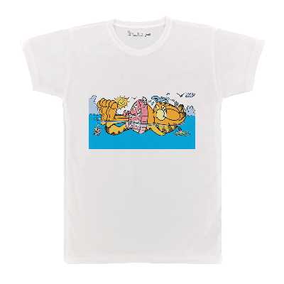 تی شرت آستین کوتاه بچگانه پرمانه طرح گارفیلد کد pmt.7648