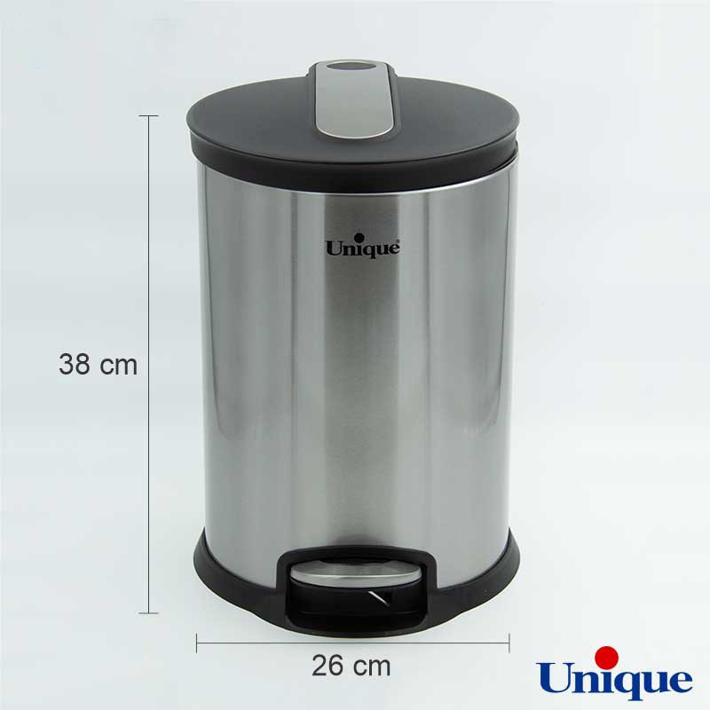 سطل زباله استیل 12 لیتر با آرام بند یونیک UN-4420 (پس کرایه)