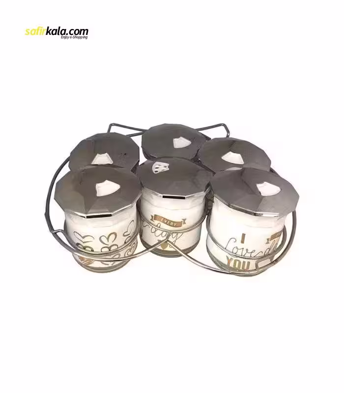 ست ادویه 6 پارچه طرح قلب کمیکس مدل 505 کد 101113