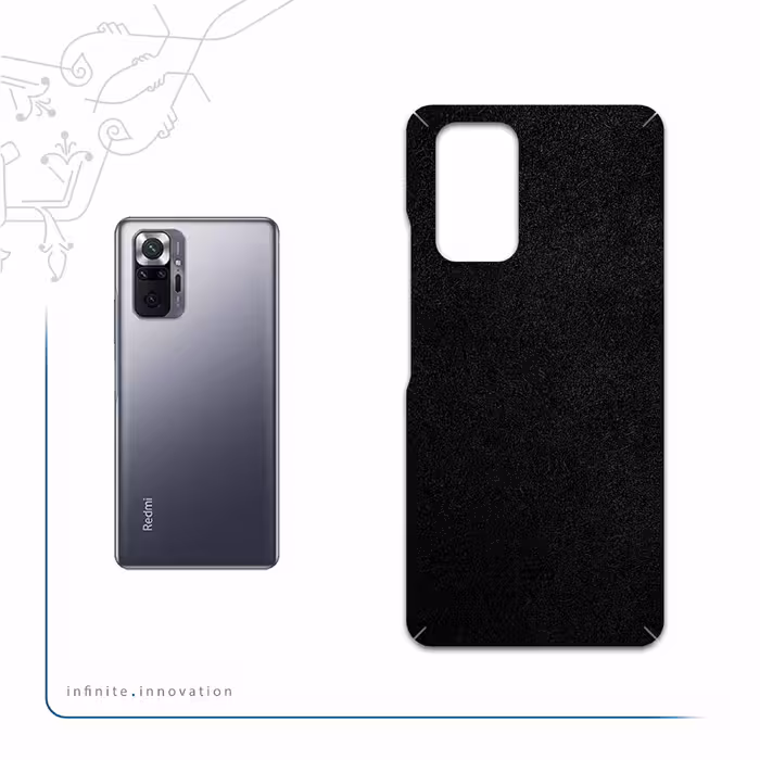 برچسب پوششی ماهوت مدل Black-Chamois-Leather مناسب برای گوشی موبایل شیائومی Redmi Note 10 Pro