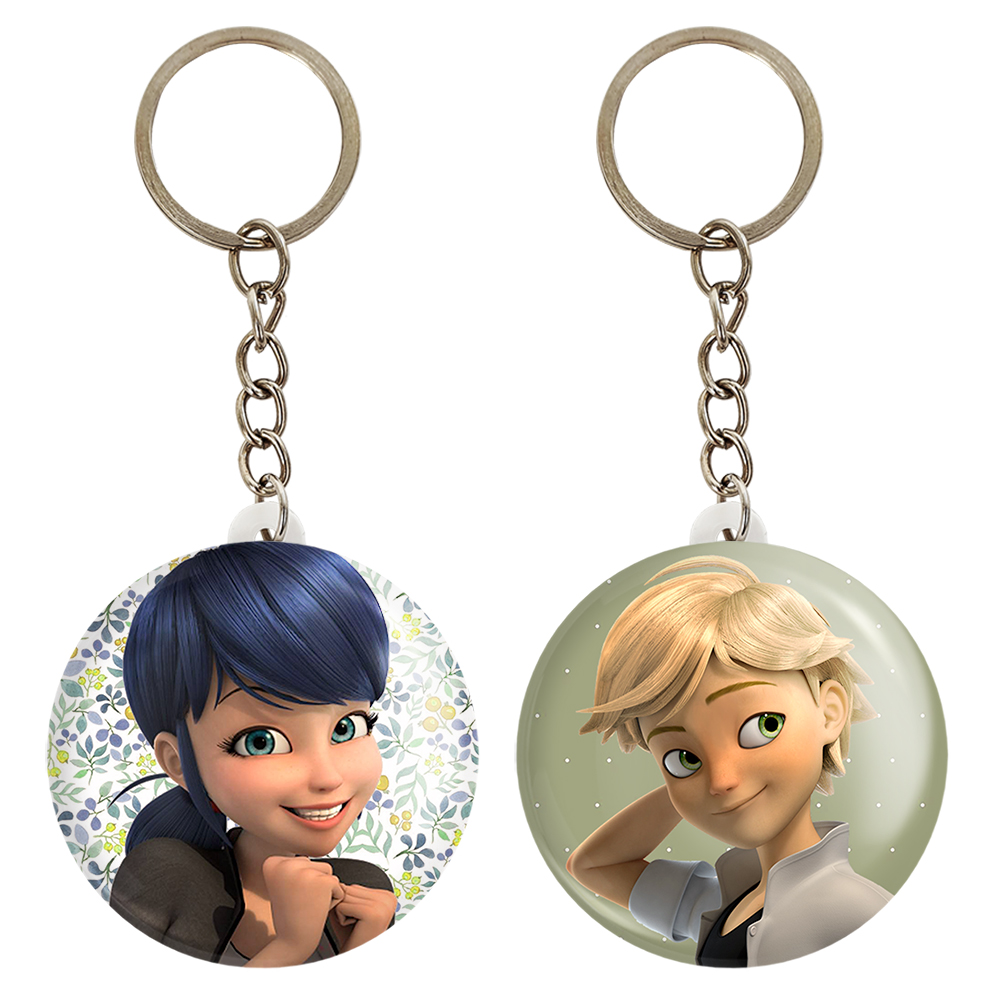 جاکلیدی خندالو مدل دختر کفشدوزکی و پسر گربه ای کد 34483449 مجموعه 2 عددی