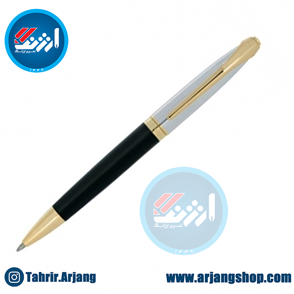 خودکار یوروپن مدل Ring نیمه مشکی مات گیره زرد