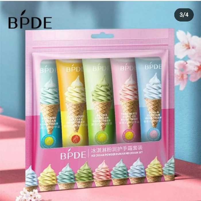 پک پنج عددی کرم مرطوب کننده دست و صورت طرح بستنی