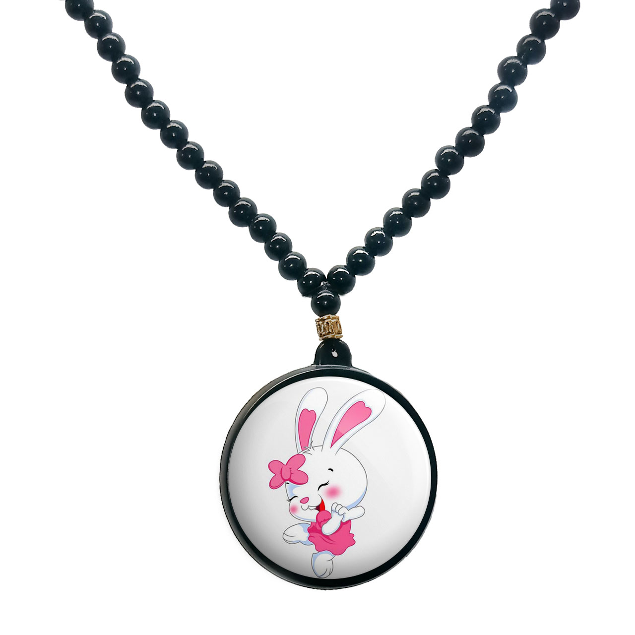 گردنبند پرمانه طرح بامزه و ناز کد pmd.5003 مدل دو طرفه