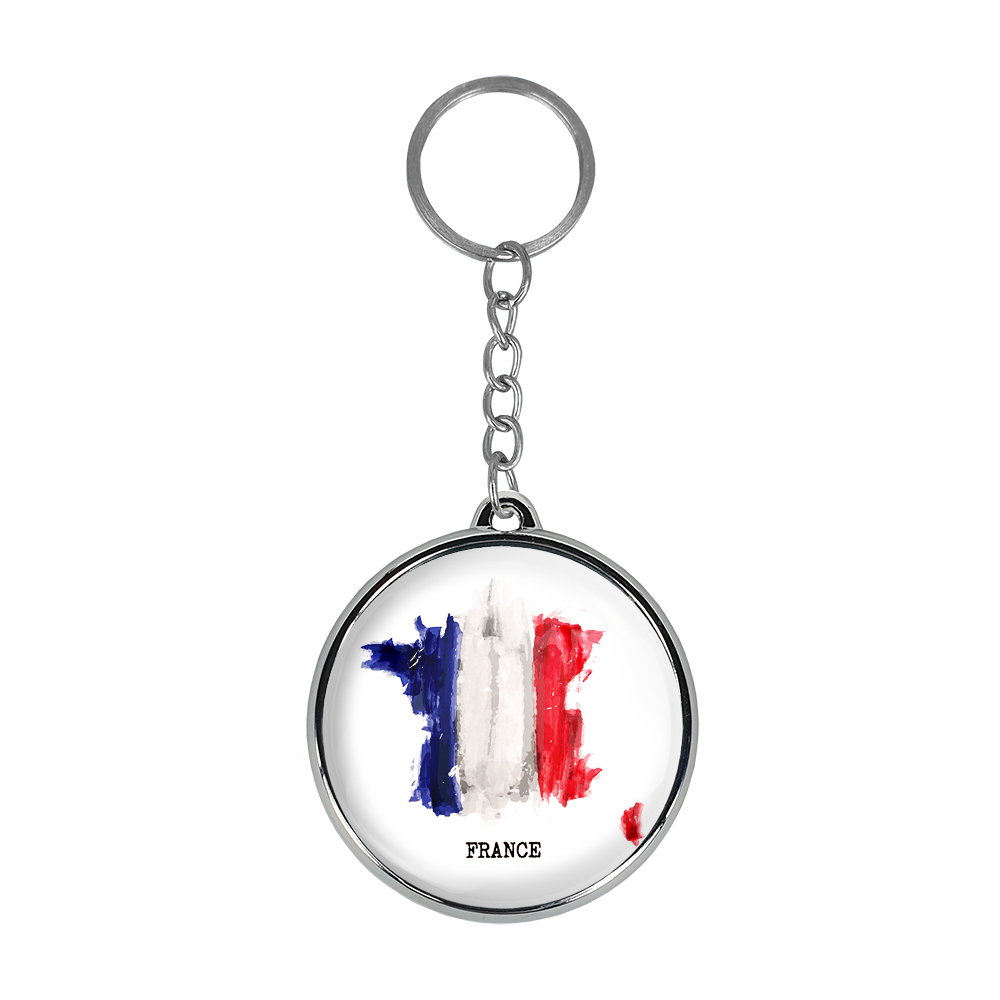 جاکلیدی خندالو طرح پرچم فرانسه مدل دوطرفه کد 2053120526