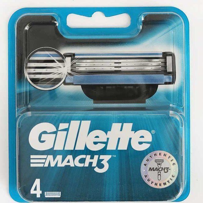ژیلت یدک خود تراش 3 تیغه مچ تری توربو 4 عددی Gillette MACH3 TURBO