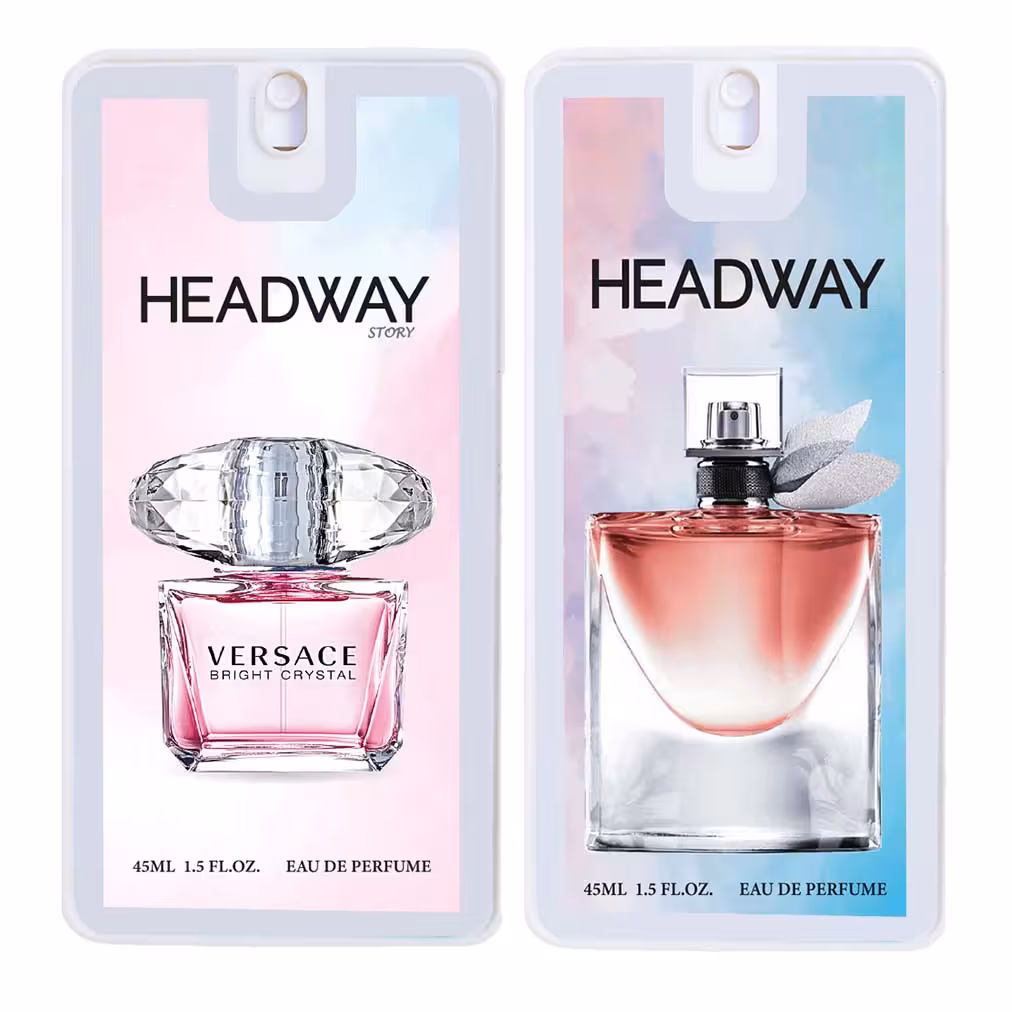 عطر جیبی زنانه هدوی مدل لانکوم لاویه است بل و ورساچه برایت کریستال حجم 45 میلی لیتر مجموعه 2 عددی