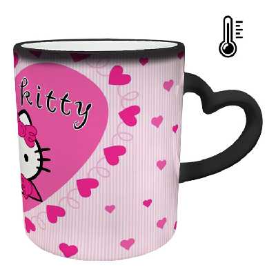 ماگ حرارتی مدل دسته قلبی طرح کیتی کد 18