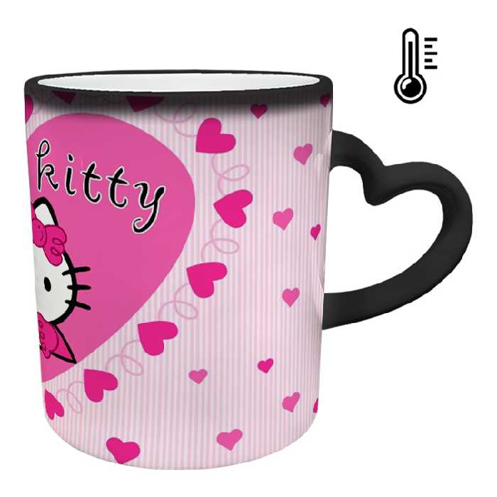 ماگ حرارتی مدل دسته قلبی طرح کیتی کد 18