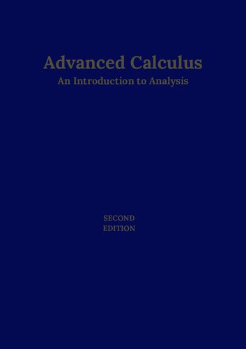 خرید و دانلود نسخه کامل کتاب Advanced Calculus: An Introduction to Analysis