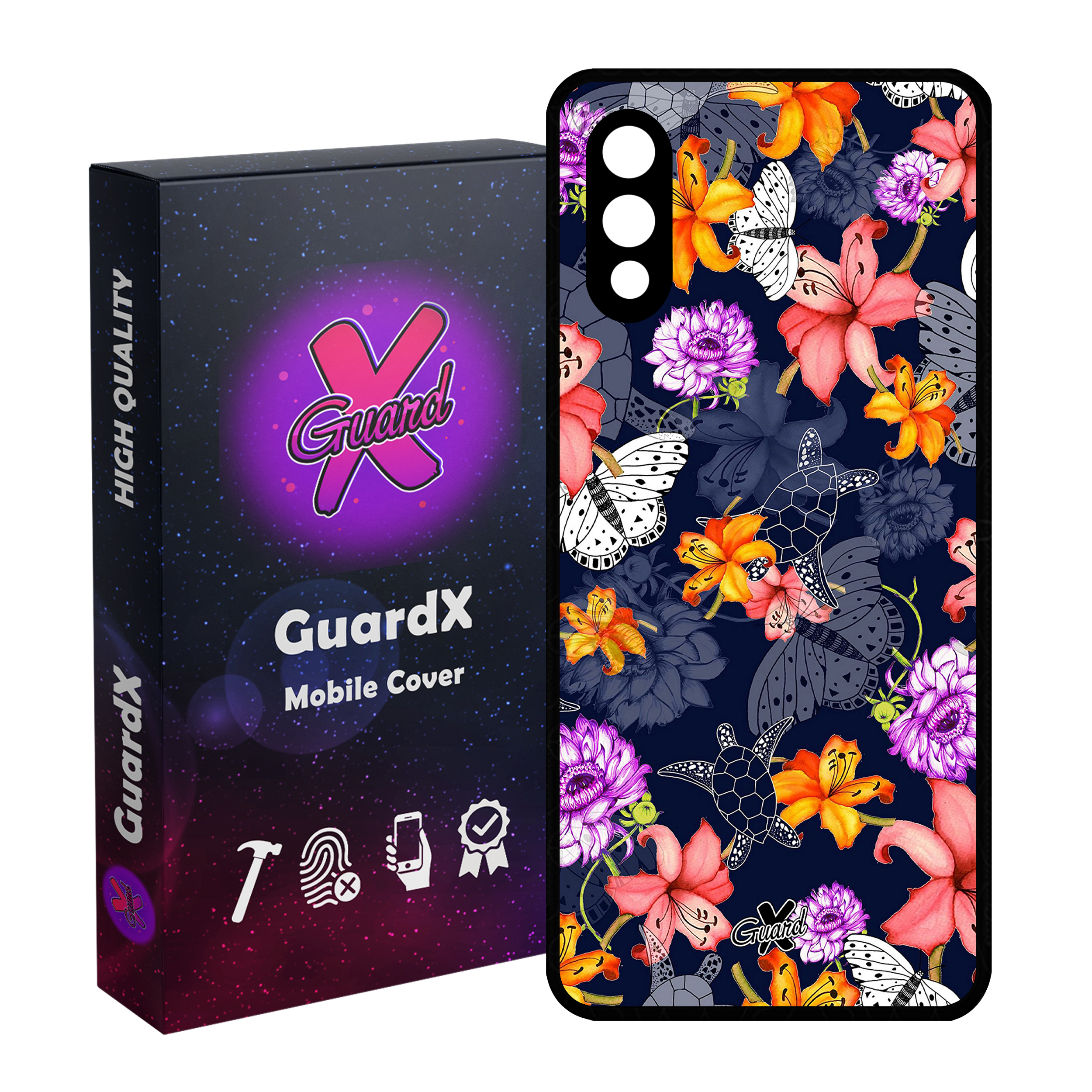 کاور گارد ایکس طرح گل مدل Glass10207 مناسب برای گوشی موبایل سامسونگ Galaxy A02 / M02