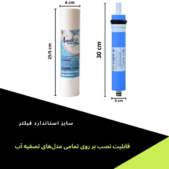 فیلتر دستگاه تصفیه کننده آب آکوا پیورست مدل RO-PRO 03 مجموعه 3 عددی
