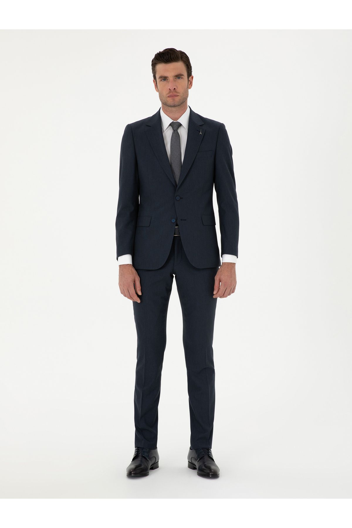 کت وشلوار آبی مردانه و شلوار مخلوط پشمی SLIM FIT کاشارل Cacharel