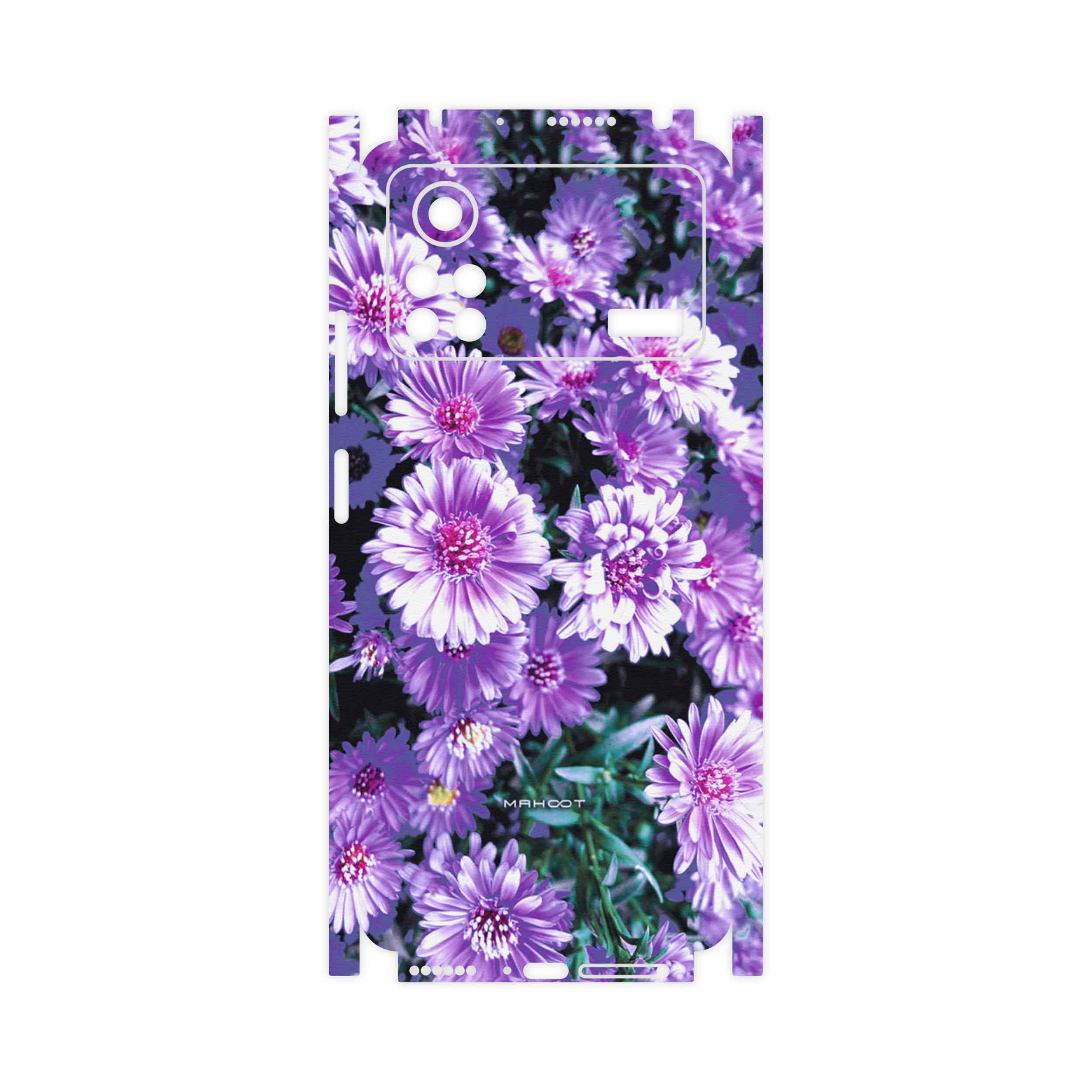 برچسب پوششی ماهوت مدل Purple-Flower-FullSkin مناسب برای گوشی موبایل شیائومی Poco X4 Pro 5G