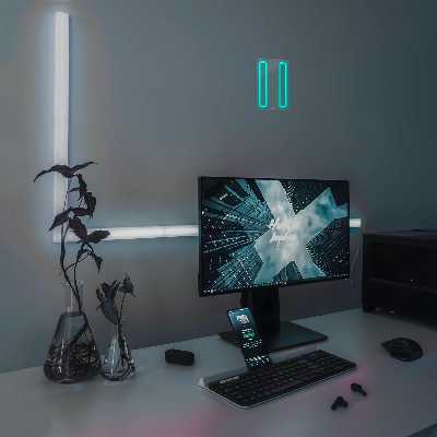 چراغ دیواری نئون دیزاین مدل Pause_TBL