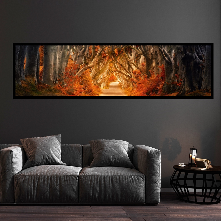 تابلو بکلیت طرح منظره پاییزی مدل کشیده B-7589