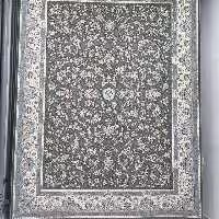 فرش ماشینی  پاتریس 1500شانه طرح افشان سی گل طوسی 9متری