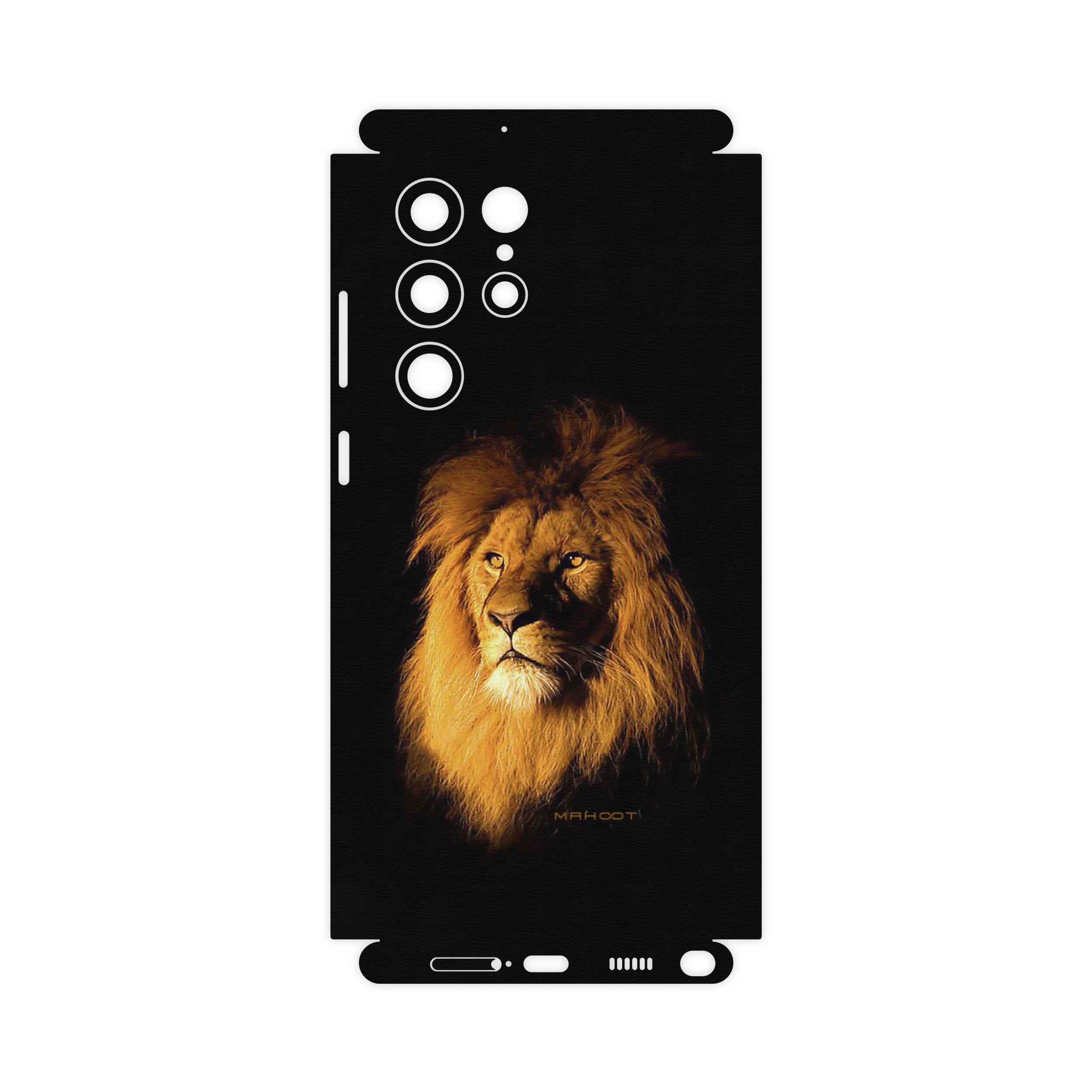 برچسب پوششی ماهوت مدل Lion-FullSkin مناسب برای گوشی موبایل سامسونگ Galaxy S22 Ultra 5G