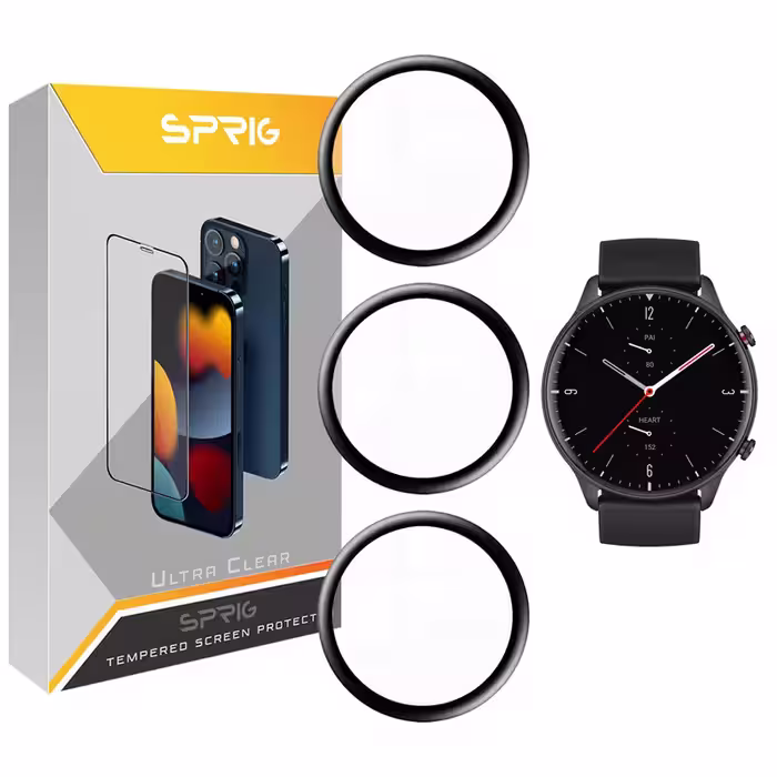 محافظ صفحه نمایش نانو اسپریگ مدل SPG مناسب برای ساعت هوشمند امیزفیت GTR 2 بسته سه عددی | کالا برتری