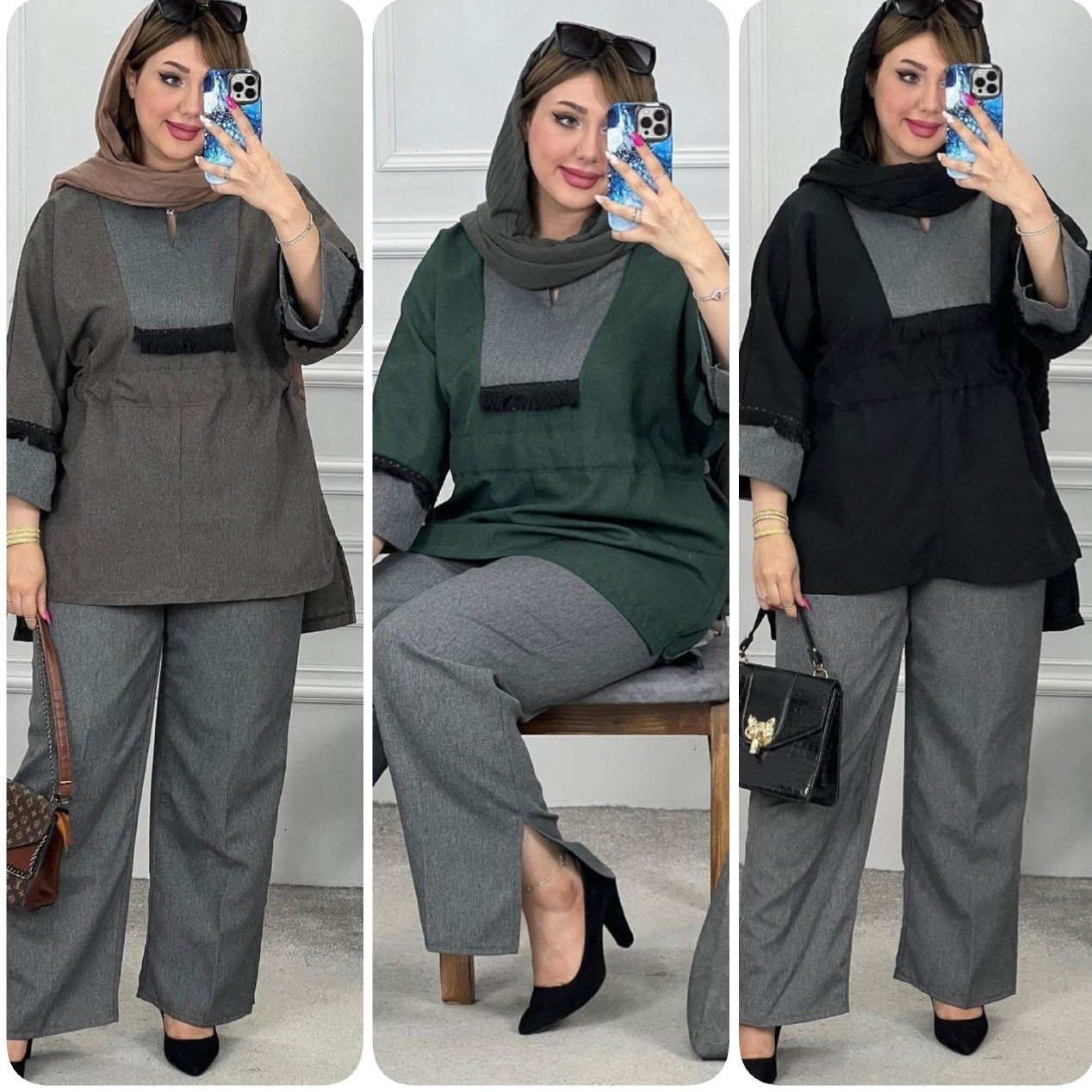 ست مانتو شلوار زنانه مدل ترلان