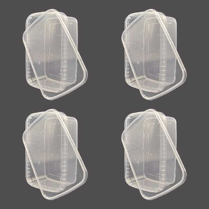 ظرف نگهدارنده پولاد مدل 1200cc بسته 4 عددی