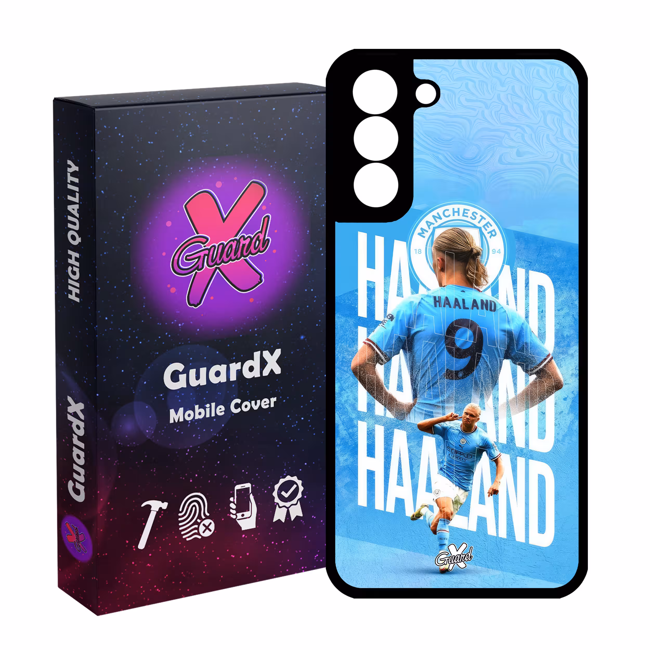کاور گارد ایکس طرح ارلینگ هالند مدل Glass10575 مناسب برای گوشی موبایل سامسونگ Galaxy S21 FE