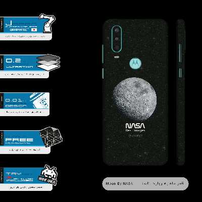 برچسب پوششی ماهوت مدل Moon-By-NASA-FullSkin مناسب برای گوشی موبایل موتورولا One Action