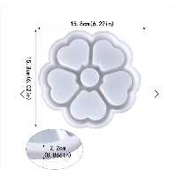 قالب سیلیکونی اردورخوری طرح گل پنج پر