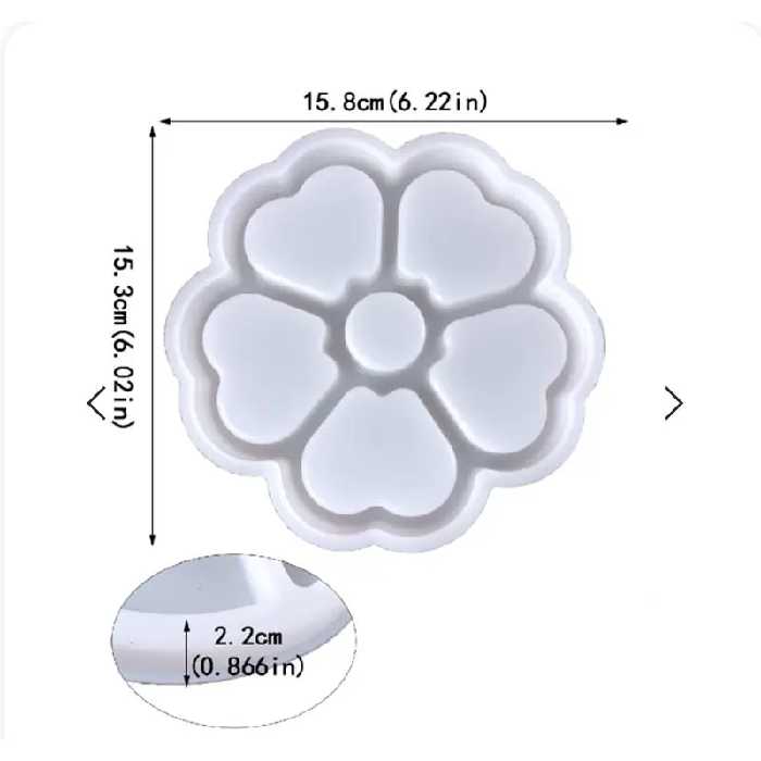 قالب سیلیکونی اردورخوری طرح گل پنج پر