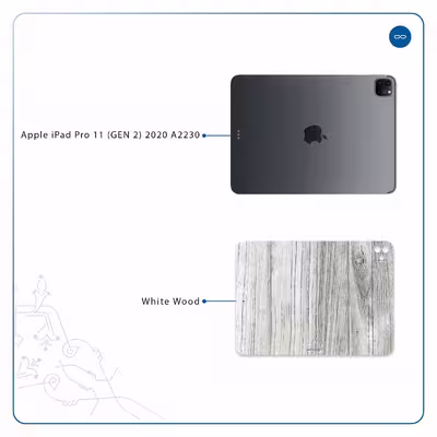 برچسب پوششی ماهوت مدل White Wood مناسب برای تبلت اپل iPad Pro 11 (GEN 2) 2020 A2230