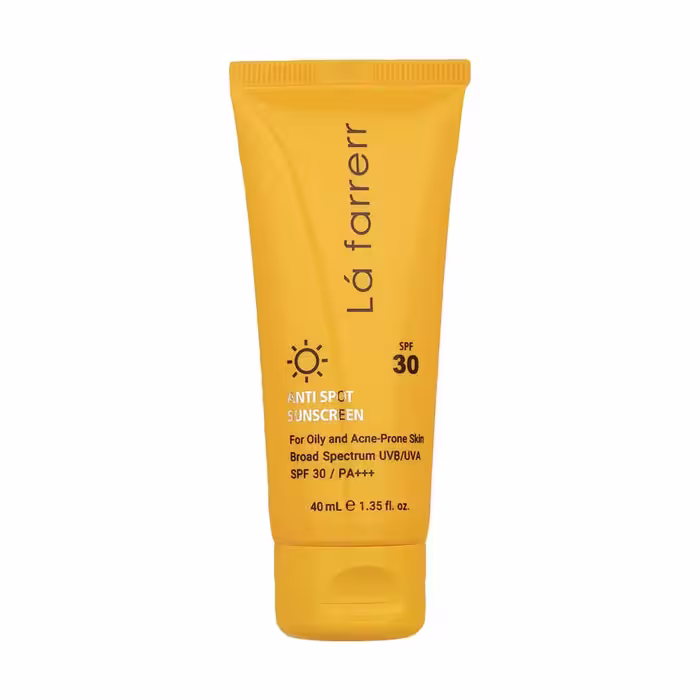 ضدافتاب پوست چرب بی رنگ spf30 لافارر