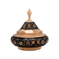 شکلات خوری قلمزنی طرح گل و مرغ کد 01