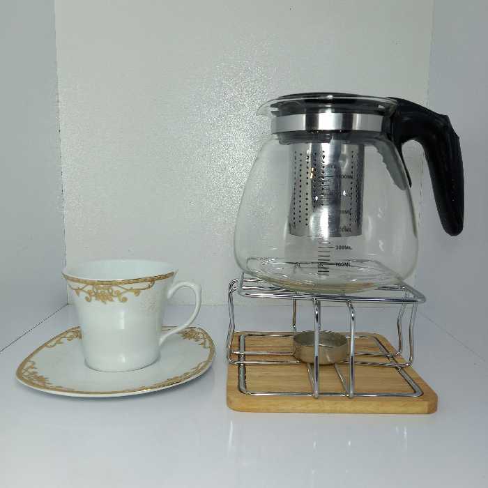 قوری پیرکس 1100 میل خارجی درجه 1 ، قوری دمنوش ، قوری سماور  ، قوری چای ساز ، قوری کتری ، آنتی شوک ، قوری صافی دار