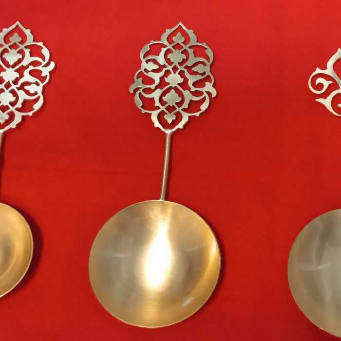 قاشق آجیل برنجی طرح اسلیمی 510 ت