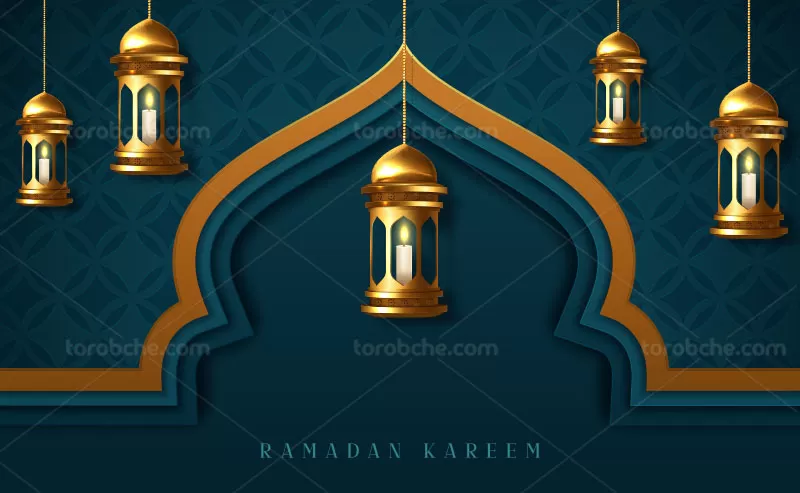 وکتور ماه مبارک رمضان رنگی | گرافیک با طعم تربچه