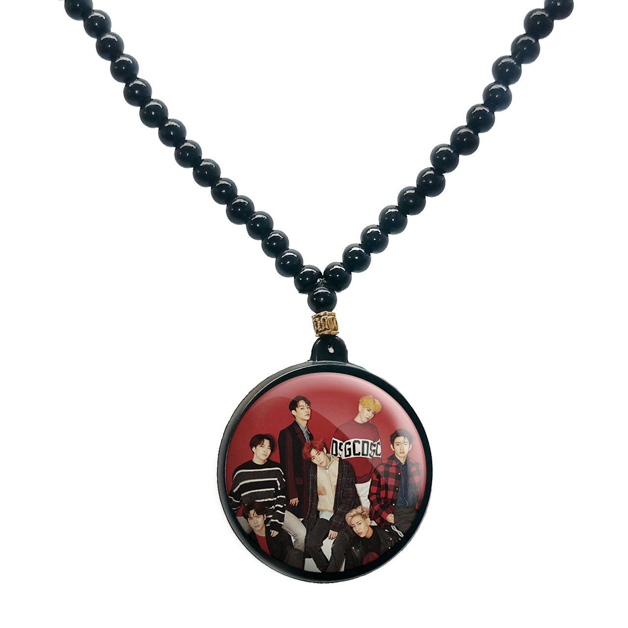 گردنبند پرمانه طرح GOT7 کد pmd.19107 مدل دو طرفه