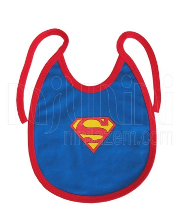 خرید لباس بچه اینترنتی پیشبند نوزاد طرح سوپرمن برند Topline