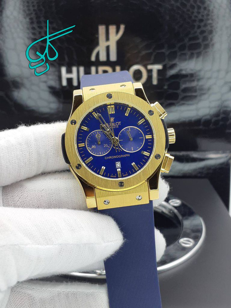 خرید ساعت مردانه هابلوت کرنوگرافی رنگ ثابت بند رابر کیفیت عالی کد 1917263 - ردگل